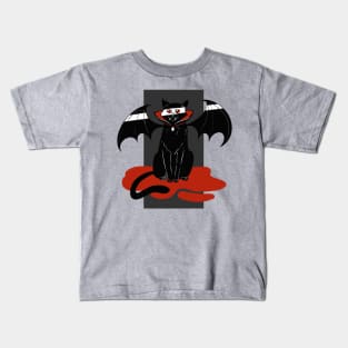 count duke vampire cat with bat wings Kids T-Shirt